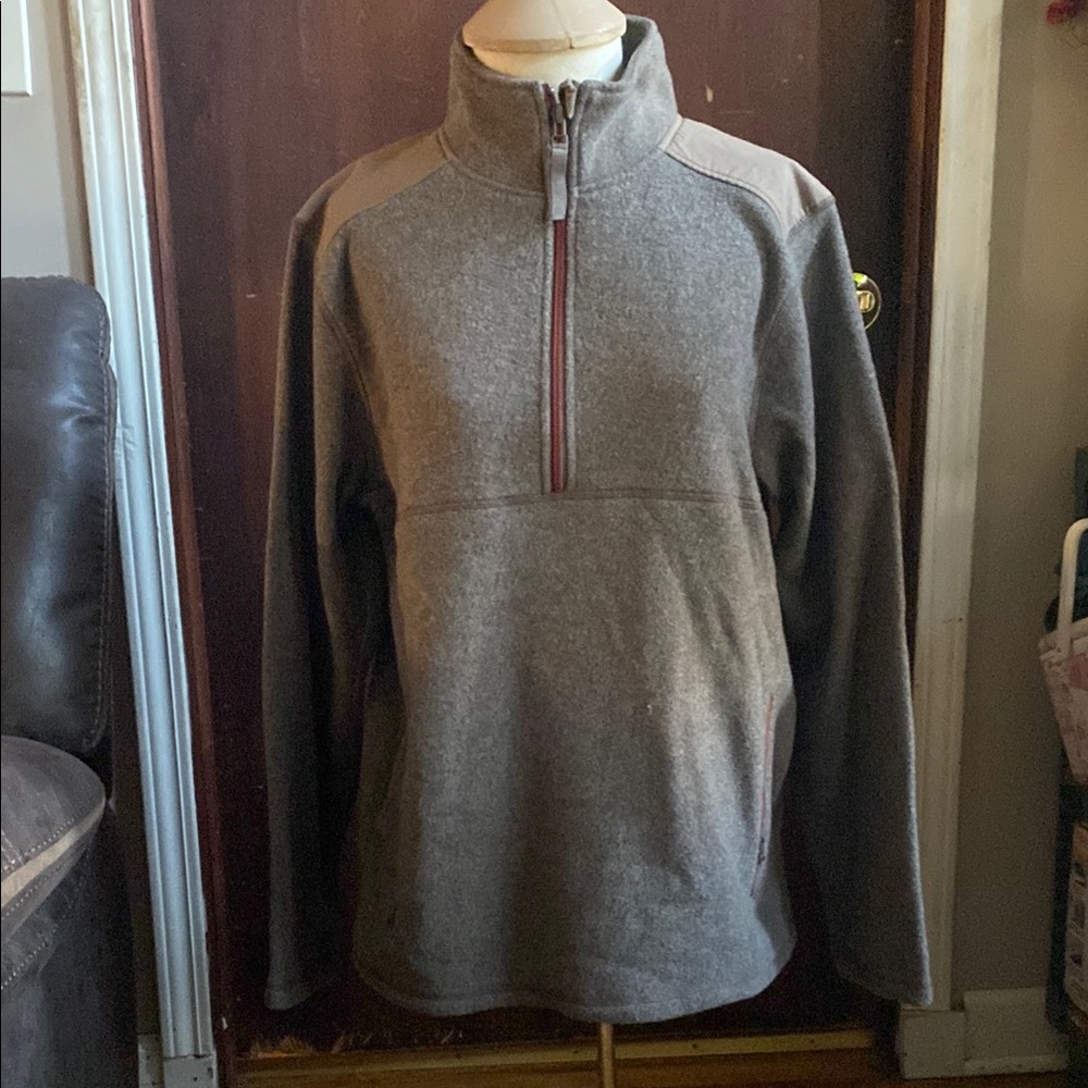 Men's Gray Quarter-Zip Sweater